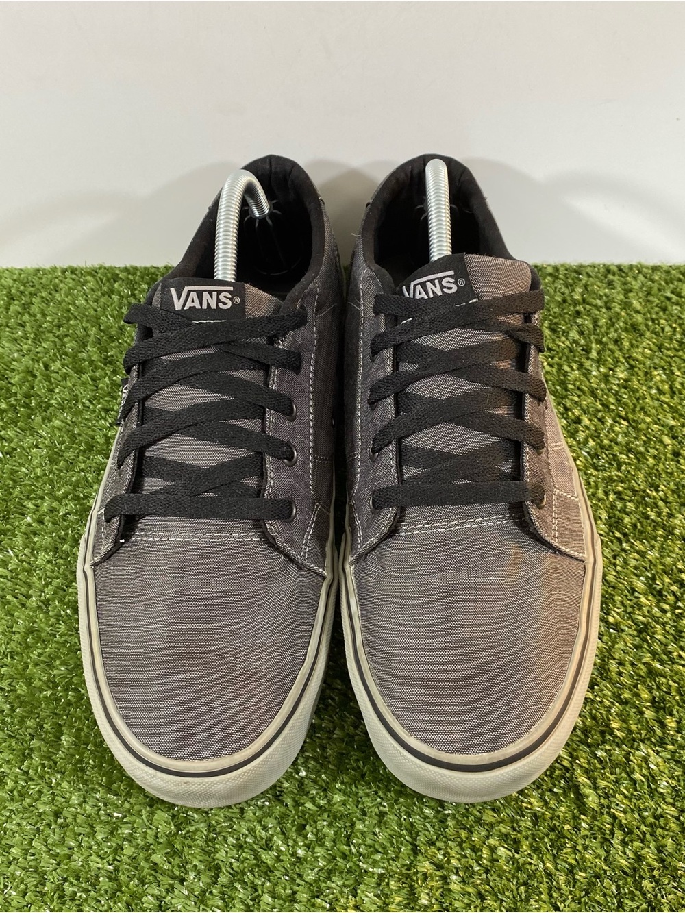 Vans Old Skool Bishop Men's Size 11 Low Grey Denim Black Textile Sneakers